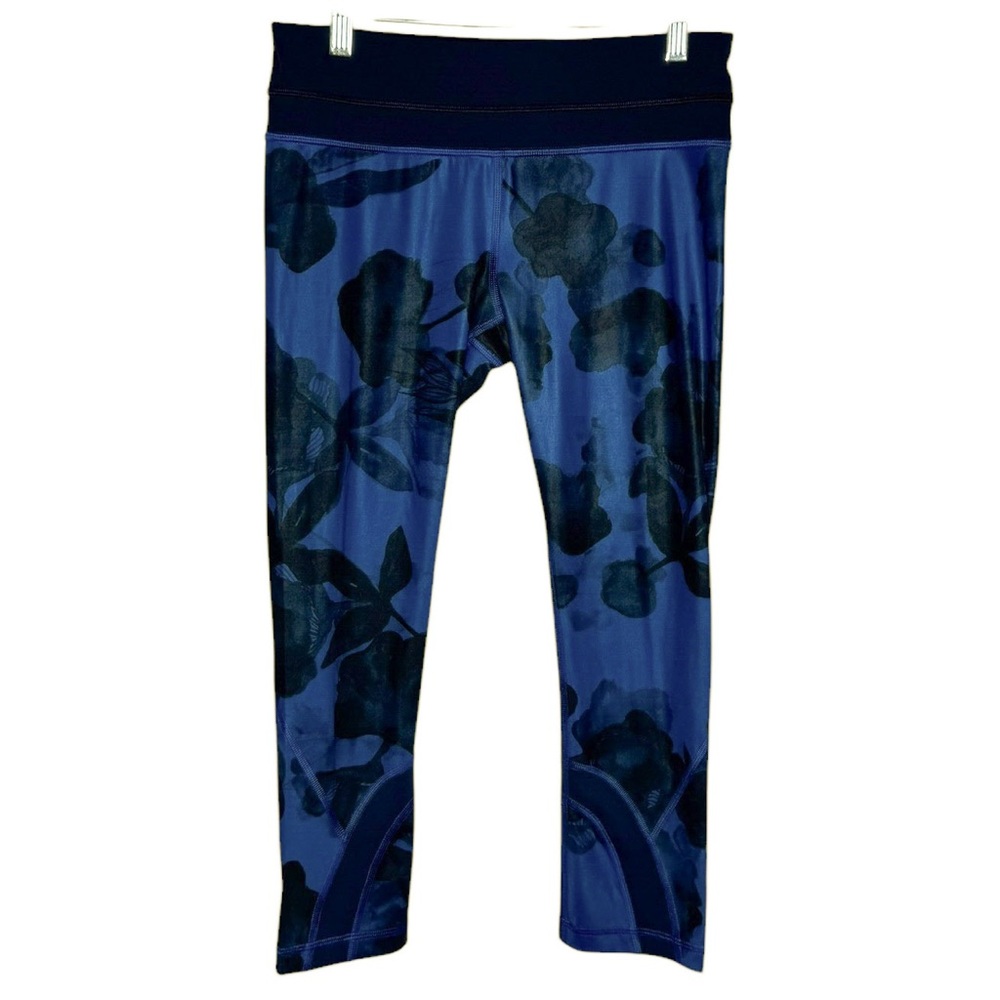 Lululemon | Run Inspire Crop II | Blue Floral | Size 6 | EUC